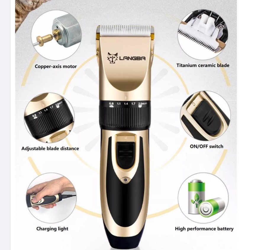 LANGBA AB60 Trådløs Pet Clipper